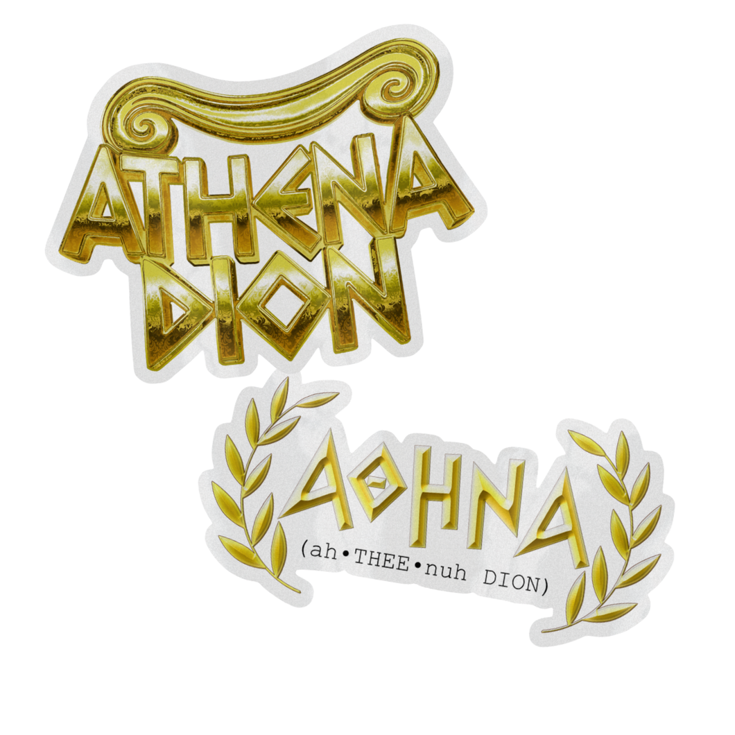 Athena Transparent Logo Sticker Set – mybestjudy merch