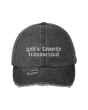 Load image into Gallery viewer, Pigment-Dyed Distressed Embroidered Transsexual Cap