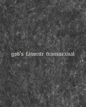 Load image into Gallery viewer, Mineral Wash Transsexual Embroidered Vintage Black Hoodie