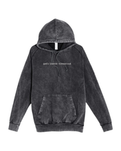 Load image into Gallery viewer, Mineral Wash Transsexual Embroidered Vintage Black Hoodie