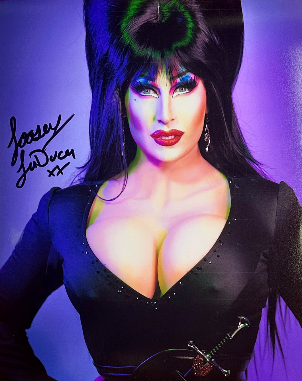 Loosey Elvira Glossy Signed Print