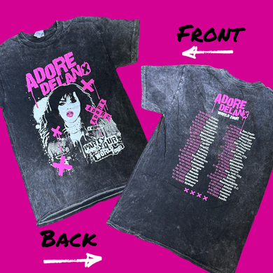 Adore Distressed Party Your World Tour Tee