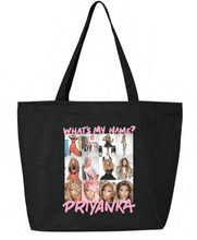 Load image into Gallery viewer, What’s My Name Zippered Jumbo Tote Bag