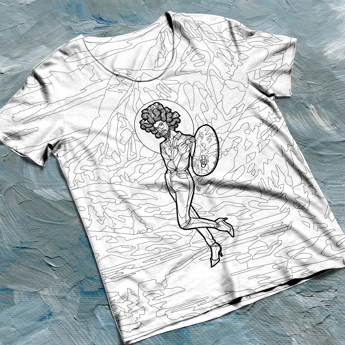 Bob Ross All Over Print T – mybestjudy merch