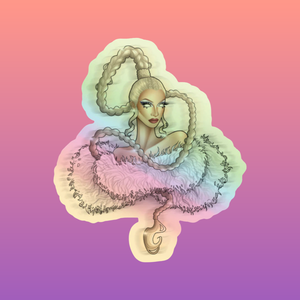 Braided Beauty Holographic Sticker