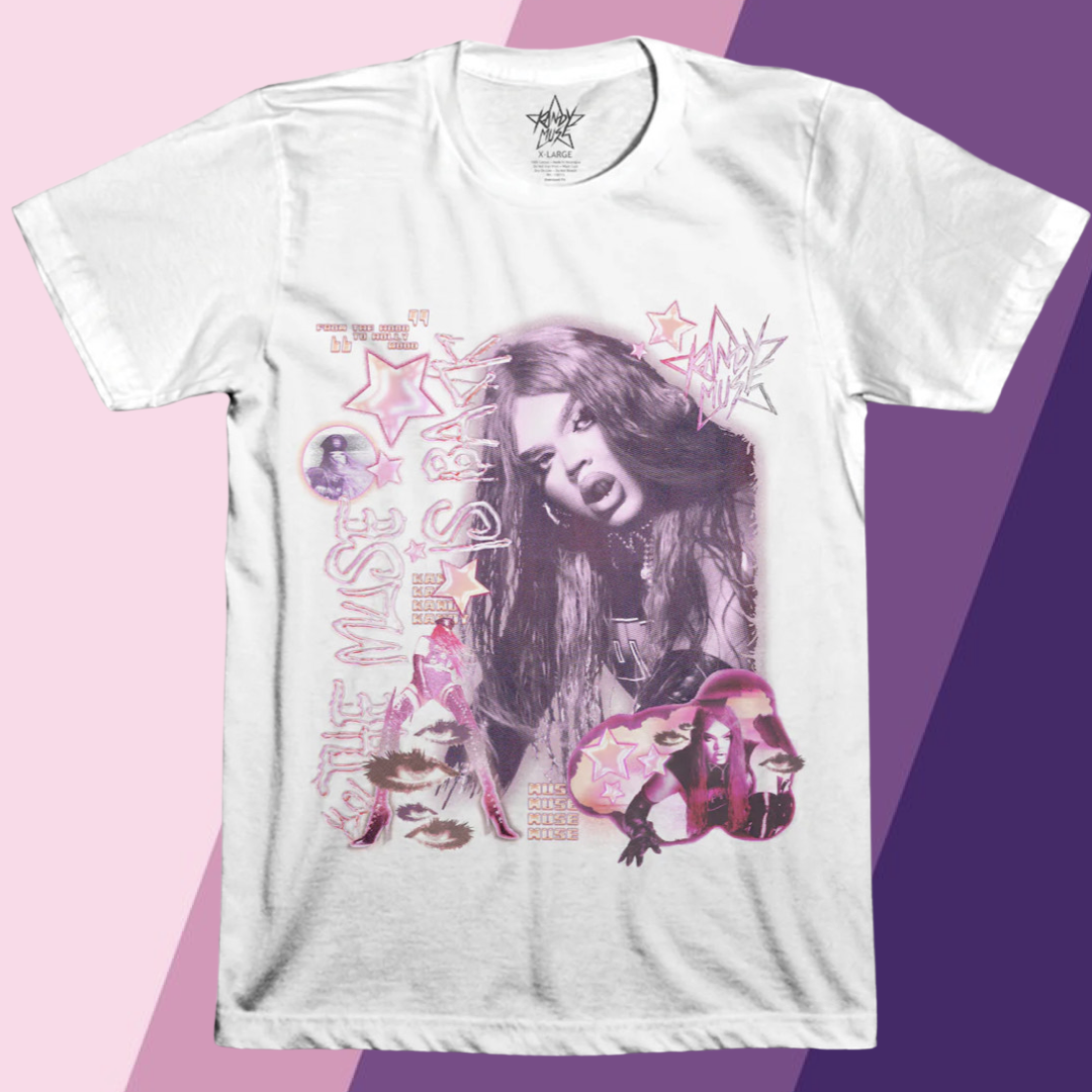 White Purple Cyber Shirt – mybestjudy merch