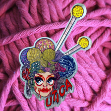 Load image into Gallery viewer, Utica Yarn Ball Doll Acrylic Pin