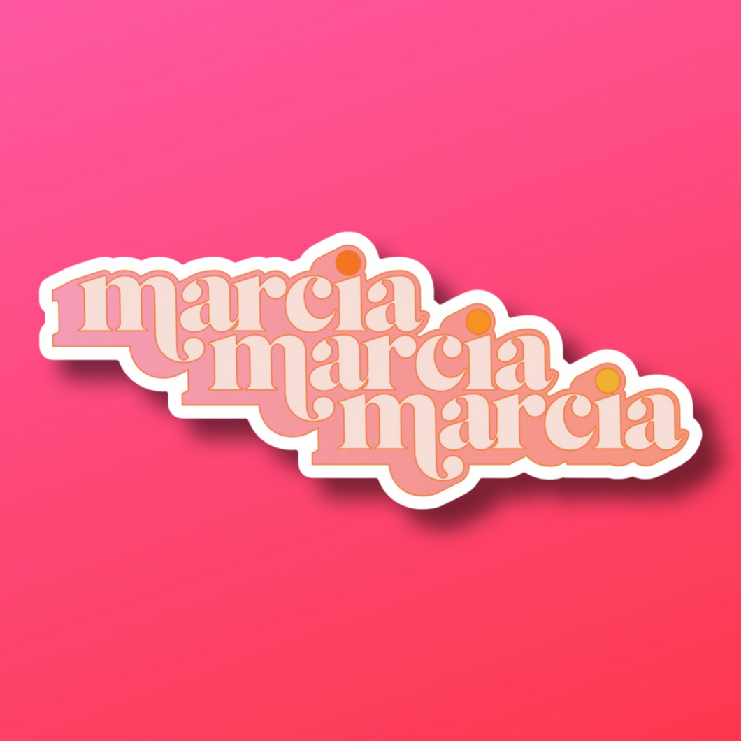 Marcia Logo Sticker