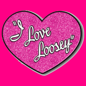 'I LOVE LOOSEY' Glitter Enamel Pin