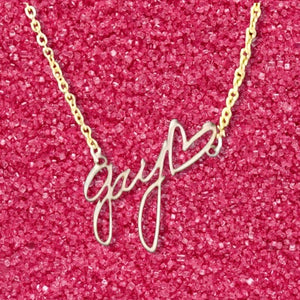 Joey Jay is "Gay" Gold Necklace